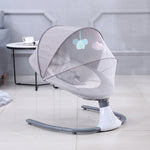 Baby Swing Chair Kids Swing and Bouncer - Electric Baby Bouncer Chair with Remote Control and Mosquito Net: 4 Speeds & 4 Timer & 12 Preset Lullabies Supports BT Connection USB Flash Drive