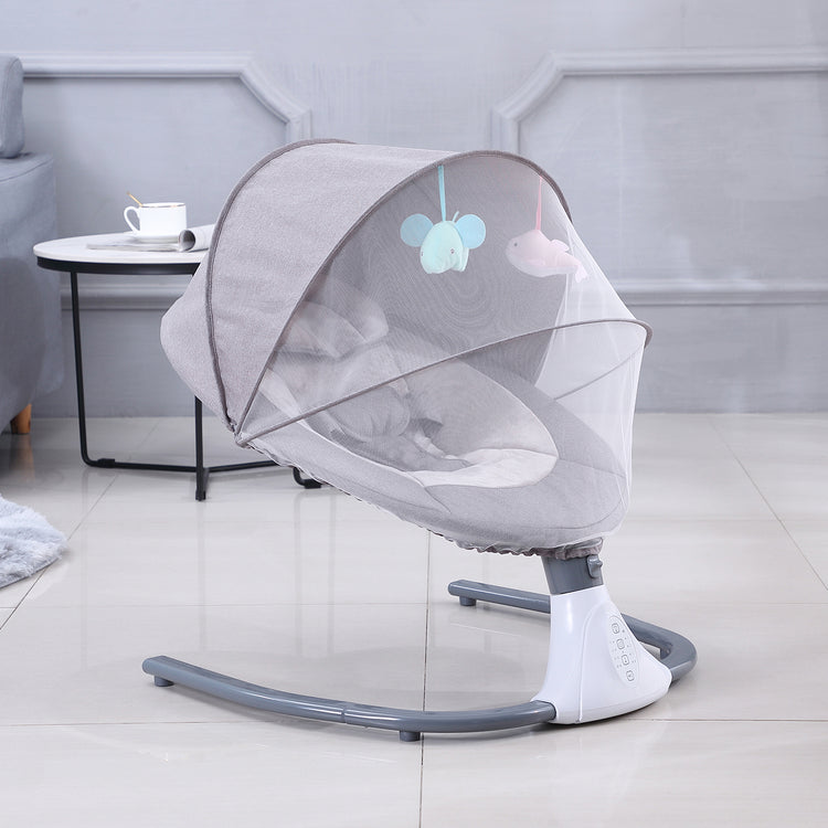 Electric Baby Bouncer Chair with Remote Control and Mosquito Net