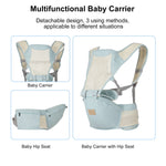 9-in-1 Breathable Baby Carrier with Hip Seat Lumbar Support Waist Stool for 3-36 Months Newborn Infants Toddlers Baby Backpack Carrier