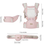 All-Position Baby Carrier with Hip Seat Lumbar Support, Angled Waist Stool, Soft and Breathable, for 3-36 Months Infant to Toddler, 7-44lbs