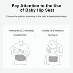 Ergonomic Hip Seat Baby Carrier, Ergonomic Baby Hip Seat, Adjustable Waist Belt, Zipper Pocket for Essentials, for 0-36 Months Newborn and Toddler, 7-41lbs, Dark Gray