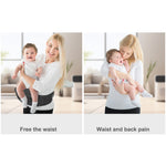 Ergonomic Hip Seat Baby Carrier, Ergonomic Baby Hip Seat, Adjustable Waist Belt, Zipper Pocket for Essentials, for 0-36 Months Newborn and Toddler, 7-41lbs, Dark Gray