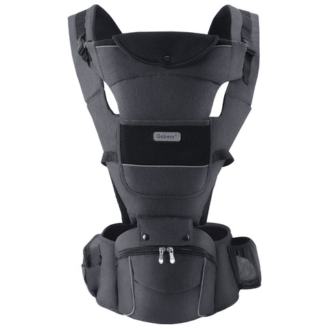 Baby Carrier Newborn to Toddler: 0-44 Lbs Ergonomic Infant Carrier with Removable Plate Safety Reflective Strips Hip Seat Front and Back Baby Holder Sling Carrier with for 0-36 Months