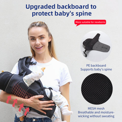 Baby Carrier Newborn to Toddler: 0-44 Lbs Ergonomic Infant Carrier with Removable Plate Safety Reflective Strips Hip Seat Front and Back Baby Holder Sling Carrier with for 0-36 Months