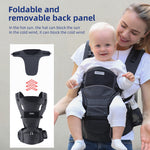 Baby Carrier Newborn to Toddler: 0-44 Lbs Ergonomic Infant Carrier with Removable Plate Safety Reflective Strips Hip Seat Front and Back Baby Holder Sling Carrier with for 0-36 Months