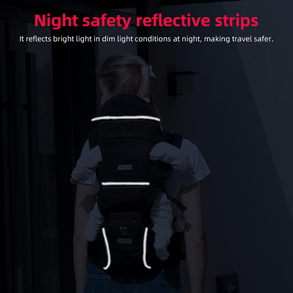 Baby Carrier Newborn to Toddler: 0-44 Lbs Ergonomic Infant Carrier with Removable Plate Safety Reflective Strips Hip Seat Front and Back Baby Holder Sling Carrier with for 0-36 Months