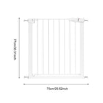 Baby Gate for Stairs, 29.7-40.6" Retractable, Auto-Close Safety Gate with Double Lock, Indoor Toddler Pet Gates for Doorways, Child Dog Gate Easy Walk, Pressure Mounted, White