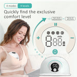 Electric Electric Breast Pump with 4 Modes & 9 Levels Wireless Portable Breast Pump Breastfeeding with 12 Pcs
