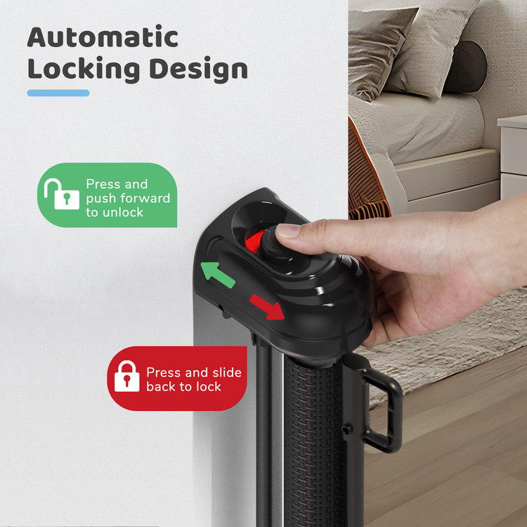 Baby Gates for Doorway, Retractable Baby Gate, Mesh Dog Pets Gate Extra Wide for Stairs Hallways, Extends to 55” Wide, 35” Tall, Black