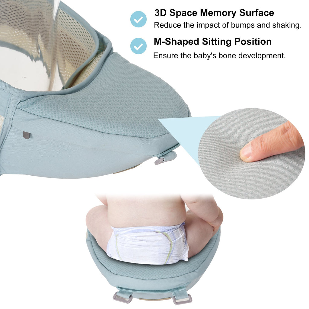 9-in-1 Breathable Baby Carrier with Hip Seat Lumbar Support Waist Stool for 3-36 Months Newborn Infants Toddlers Baby Backpack Carrier