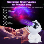 Astronaut Galaxy Projector Starry Night-Light: Starry Nebula Projection Light Bedroom Decoration - Rotatable Head Ceiling LED Lamp with Remote Control 45/90min Timer Adjustable Brightness Speed