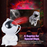 Astronaut Galaxy Projector Starry Night-Light: Starry Nebula Projection Light Bedroom Decoration - Rotatable Head Ceiling LED Lamp with Remote Control 45/90min Timer Adjustable Brightness Speed