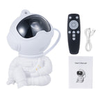 Astronaut Galaxy Projector Starry Night-Light: Starry Nebula Projection Light Bedroom Decoration - Rotatable Head Ceiling LED Lamp with Remote Control 45/90min Timer Adjustable Brightness Speed
