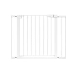 Baby Gate for Stairs, 29.7-40.6" Retractable, Auto-Close Safety Gate with Double Lock, Indoor Toddler Pet Gates for Doorways, Child Dog Gate Easy Walk, Pressure Mounted, White