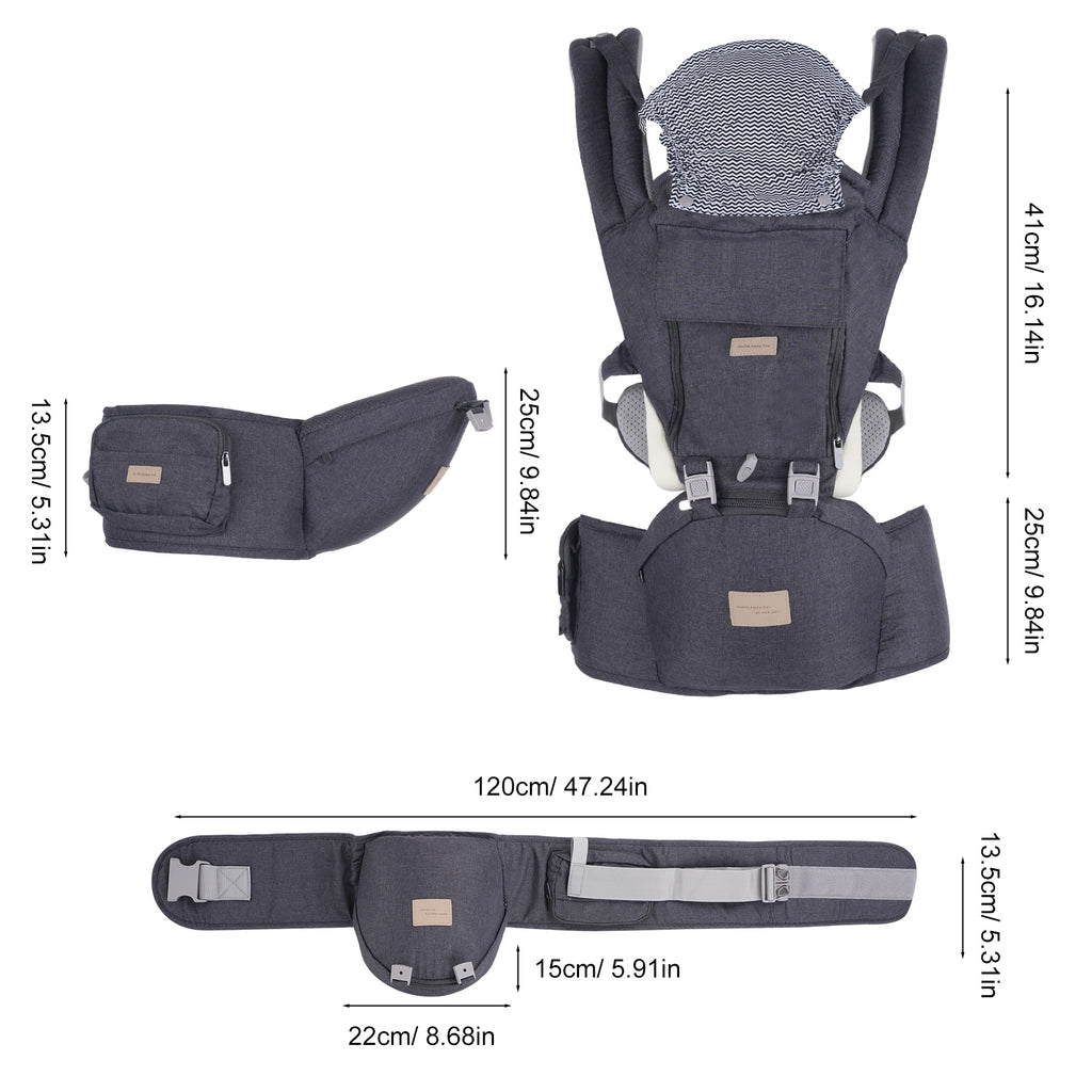 Baby Carrier Newborn to Toddler: Ergonomic M Position 9-in-1 Ways to Carry Baby Carrier Backpack with Head Hood for 3-36 Months 7-40lbs Baby | Advanced Hip Seat Carrier for All Seasons in/Outdoor