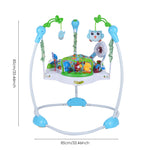3-in-1 Baby Jumper with Interactive Toys, Baby Bouncer Activity Center with Music and Lights, Adjustable Height, 360° Rotating Breathable Seat, for Infants and Toddlers Safe Play and Development