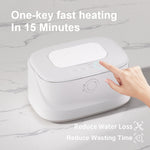 Baby Wipe Warmer Heating Wet Wipes Dispenser Fast Heating Diaper with 3 Temperature and 3 Brightness Night Light Top Wipe Warmer Newborn Baby Essentials Large Capacity