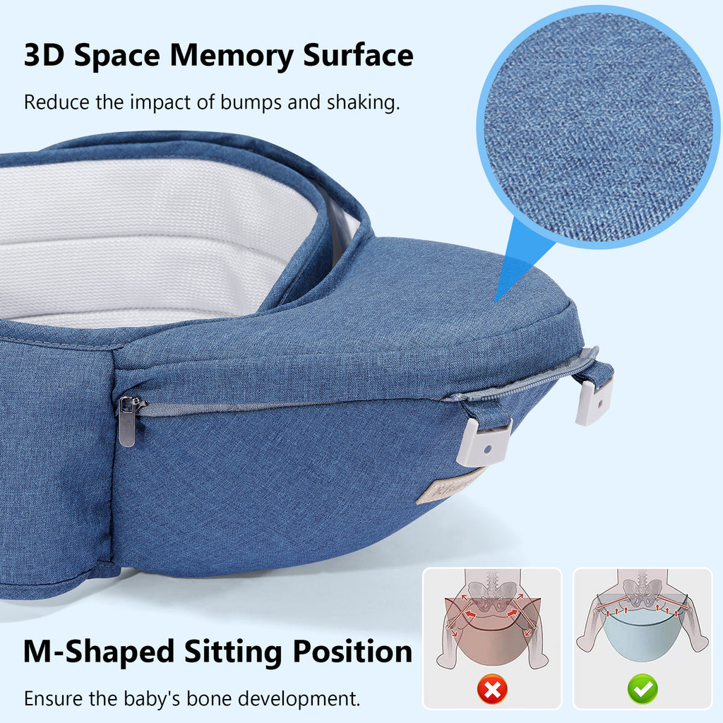 Baby Carrier Newborn to Toddler - Ergonomic M Position Toddler Carrier | 9-in-1 Ways to Carry Baby Carrier Backpack with Head Hood for 3-36 Months Baby | Hip Seat Carrier for All Seasons in/Outdoor