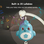 Cute Baby Crib Mobile with Music Star Projection Hanging Rotating Toys Baby Crib Toys 20 Lullabies Infant Bed Decoration for Baby Boys Girls