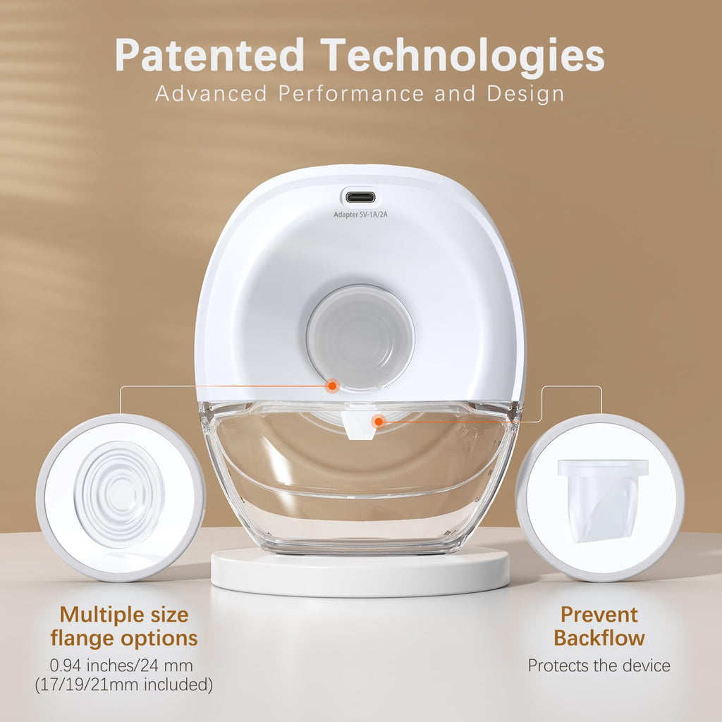 Wearable Breast Pump Wireless Breastmilk Pump Lightweight IP21 Waterproof Wearable Pumps for Breastfeeding