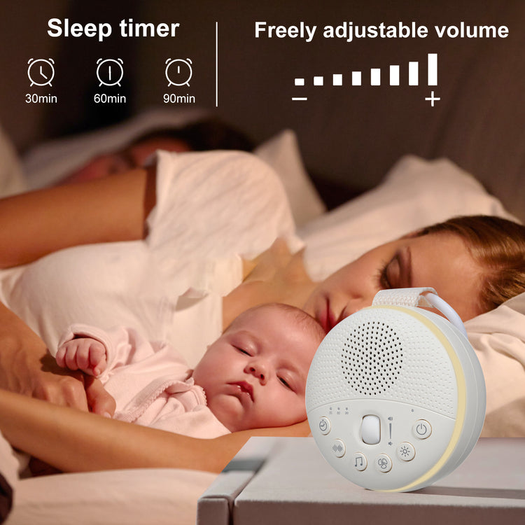 Kisdream White Noise Sound Machine with 21 Soothing Music 30min/60min/90min Timer - Portable White Noise Machine Baby Soother for Infants Toddlers