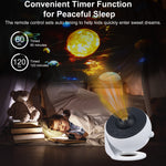 Galaxy Star Projector, Starry Sky Projection Lamp, with 13 Film Discs, Bedroom Night Light, Nebula Milky Way Ambient Light, 1H/2H/4H Timer, Adjustable Focus & Speeds