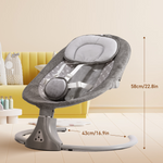 Kisdream Baby Swing for Infants: Electric Baby Swing Chair with Remote Control - Baby Rocking Chair Cordless 5 Levels 12 Lullaby 3 Timer 3 Angle Portable Baby Bouncer for Newborn - Gray