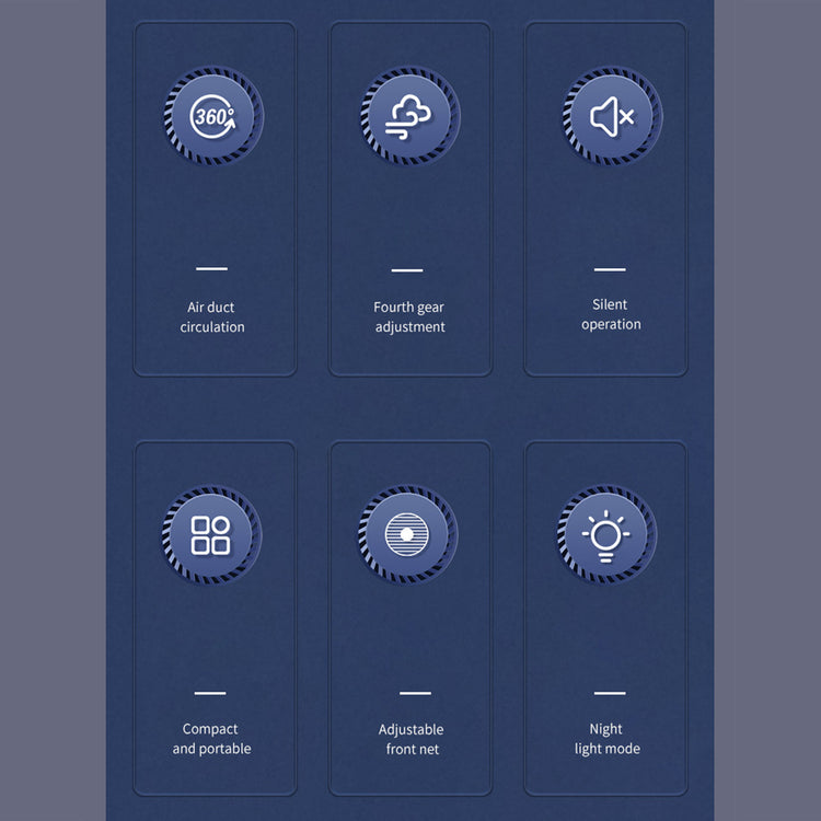 Small Air Conditioner, Home Office Desktop Cold Fan, Portable Humidifier, Evaporative Air Cooler, USB Cooling Fan with Night Light, 4 Speeds, Type-C Plug and Play