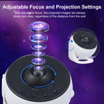 Galaxy Star Projector, Starry Sky Projection Lamp, with 13 Film Discs, Bedroom Night Light, Nebula Milky Way Ambient Light, 1H/2H/4H Timer, Adjustable Focus & Speeds