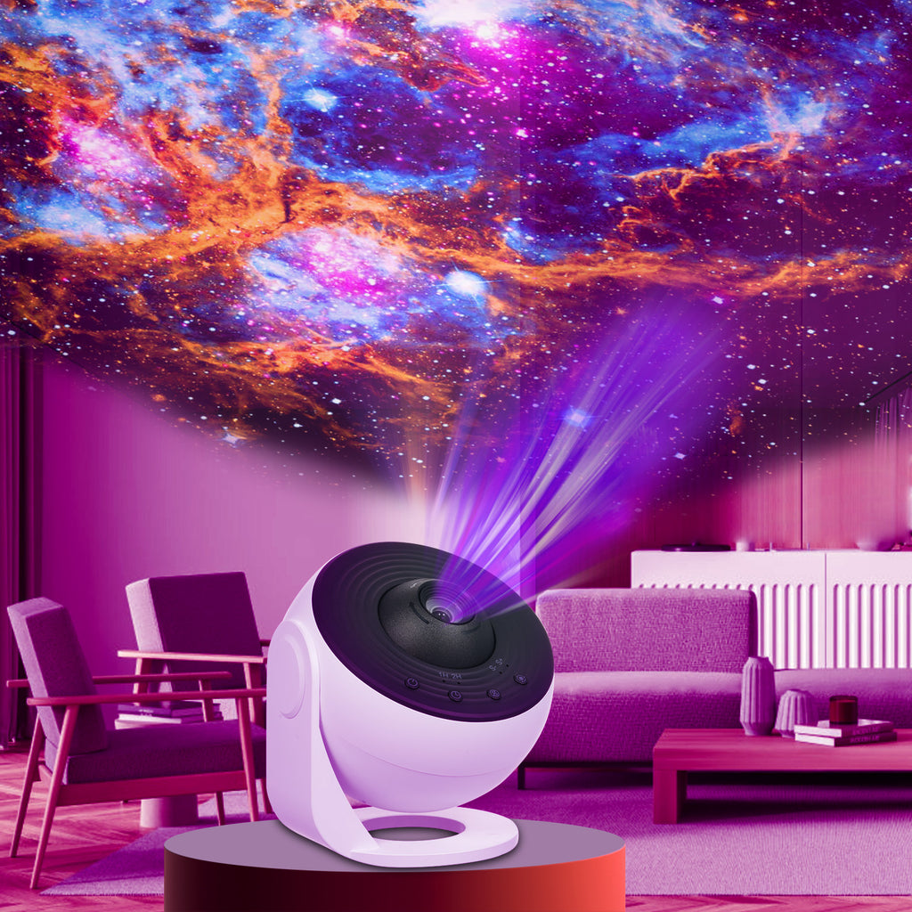 Galaxy Star Projector, Starry Sky Projection Lamp, with 13 Film Discs, Bedroom Night Light, Nebula Milky Way Ambient Light, 1H/2H/4H Timer, Adjustable Focus & Speeds