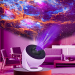 Galaxy Star Projector, Starry Sky Projection Lamp, with 13 Film Discs, Bedroom Night Light, Nebula Milky Way Ambient Light, 1H/2H/4H Timer, Adjustable Focus & Speeds