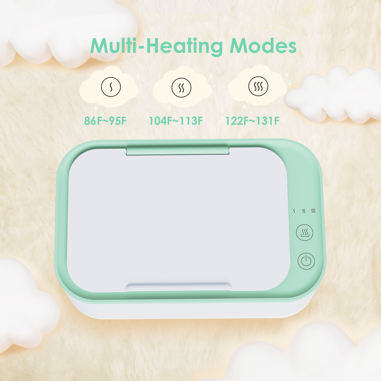 Kisdream Baby Wipe Warmer & Wet Wipes Dispenser - Portable Large Capacity, Evenly Heated for Newborns Nursery - Green