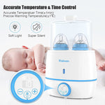 Baby Bottle Warmer - Double Bottle Warmer For Breastmilk & Formula Bottle Food Heater, Fast Milk Warmer With Timer, Accurate Temp Control, Steri-lizing, Auto Shut-off - Bottle Warmers for All Bottles