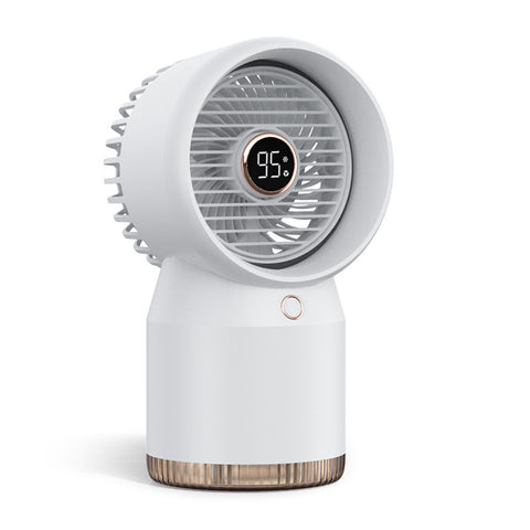 Small Air Conditioner, Home Office Desktop Cold Fan, Portable Humidifier, Evaporative Air Cooler, USB Cooling Fan with Night Light, 4 Speeds, Type-C Plug and Play