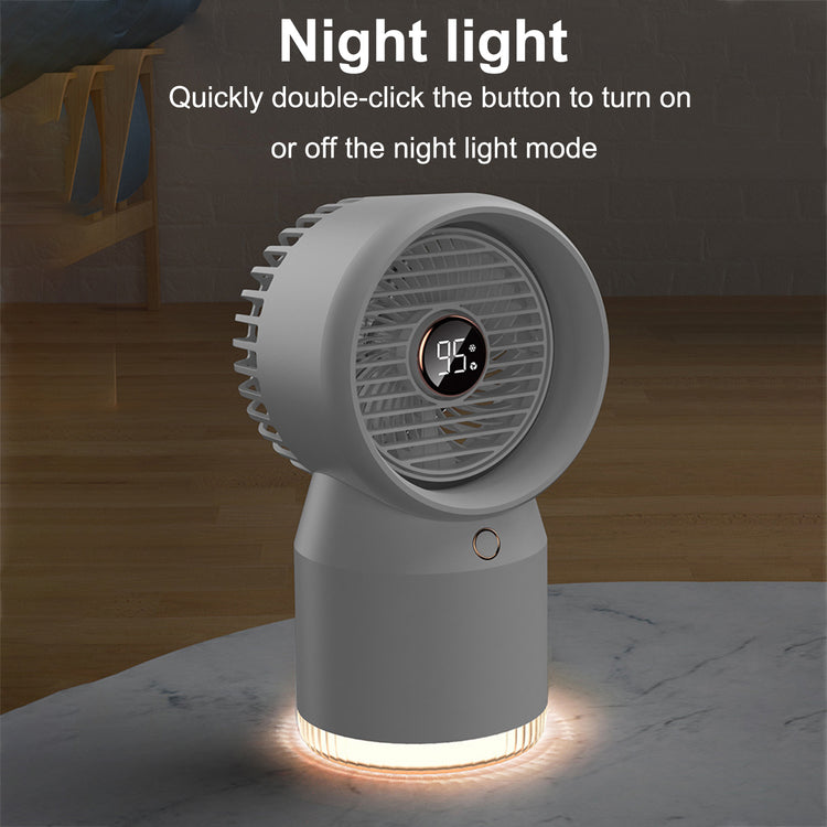 Small Air Conditioner, Home Office Desktop Cold Fan, Portable Humidifier, Evaporative Air Cooler, USB Cooling Fan with Night Light, 4 Speeds, Type-C Plug and Play