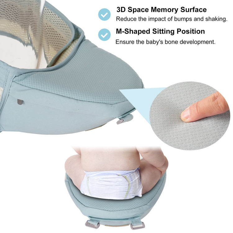 9-in-1 Breathable Baby Carrier with Hip Seat Lumbar Support Waist Stool for 3-36 Months Newborn Infants Toddlers Baby Backpack Carrier