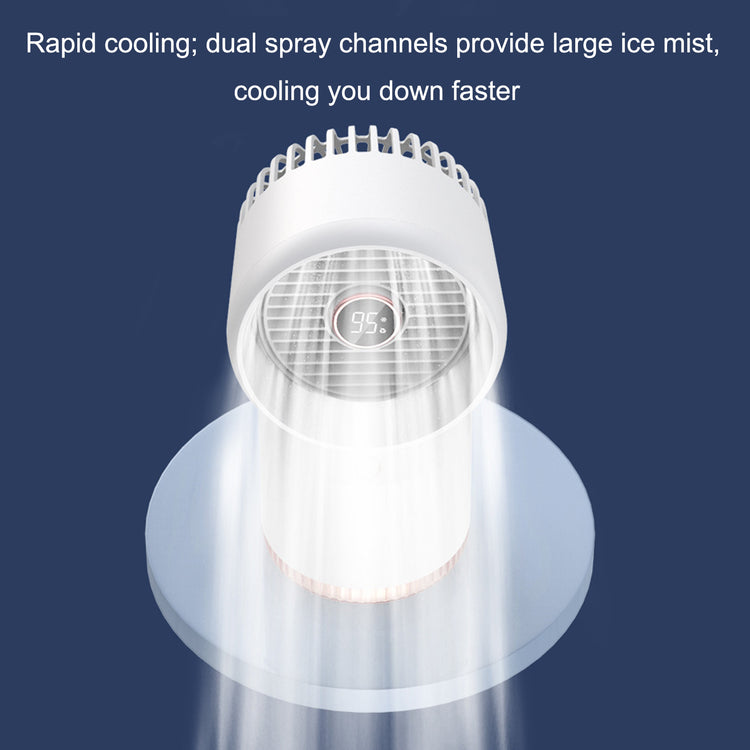 Small Air Conditioner, Home Office Desktop Cold Fan, Portable Humidifier, Evaporative Air Cooler, USB Cooling Fan with Night Light, 4 Speeds, Type-C Plug and Play