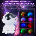 Astronaut Galaxy Projector Starry Night-Light: Starry Nebula Projection Light Bedroom Decoration - Rotatable Head Ceiling LED Lamp with Remote Control 45/90min Timer Adjustable Brightness Speed