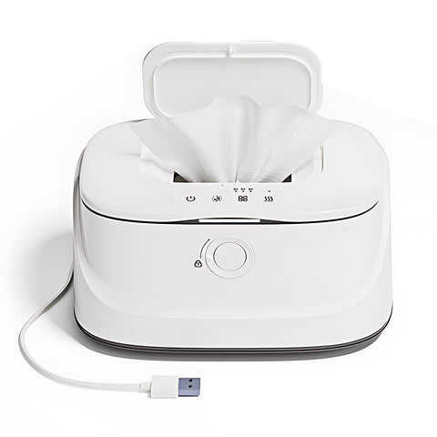 Baby Wipe Warmer Heating Wet Wipes Dispenser Fast Heating Diaper with 3 Temperature and 3 Brightness Night Light Top Wipe Warmer Newborn Baby Essentials Large Capacity