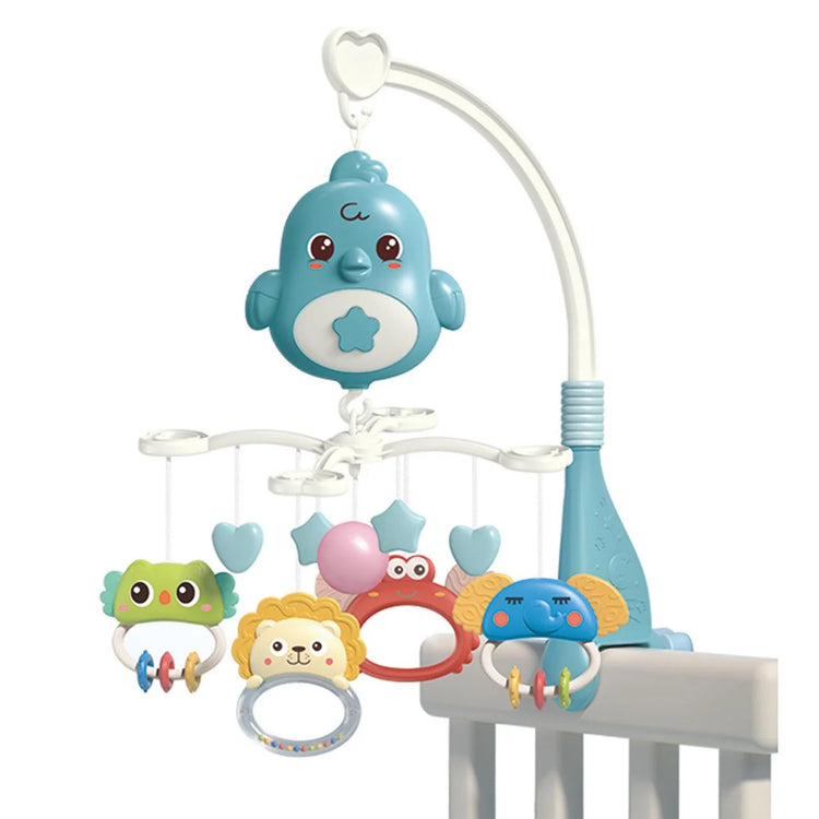 Cute Baby Crib Mobile with Music Star Projection Hanging Rotating Toys Baby Crib Toys 20 Lullabies Infant Bed Decoration for Baby Boys Girls