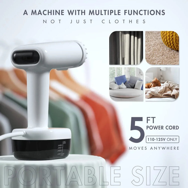 Handheld Steamer for Clothes and Clothes Steamer 1500W - Strong Power Garment Steamer with 260ml Tank,15s Fast Heat-up Portable Steamer Iron,Fabric Wrinkle Remover Clothing Iron with Brush