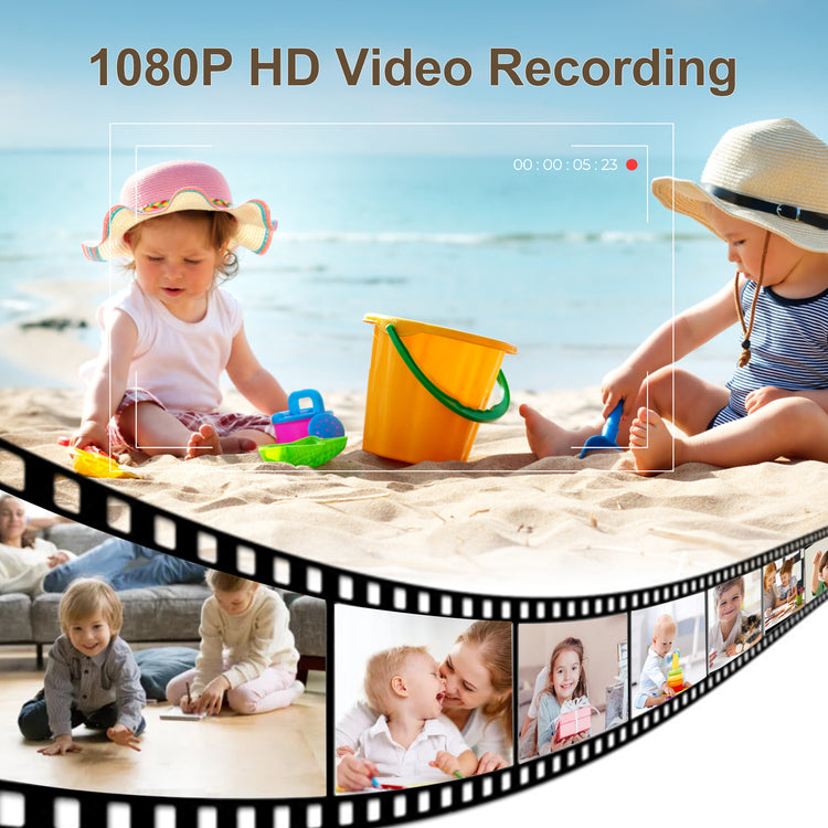 Kisdream Kids Camera Instant Print 2.4 Inch Screen Camera 1080P Video Camera for Kids with 32GB Memory Card and 5 Rolls Paper