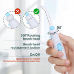 Water Flosser, Power Dental Water Flossers for Teeth & Braces Cleaning, Electric Oral Irrigator Water Flosser for Adults & Kids with 10 Pressures & 8 Tips, 600ml Water Pick Flosser for Family White