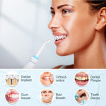Water Flosser, Power Dental Water Flossers for Teeth & Braces Cleaning, Electric Oral Irrigator Water Flosser for Adults & Kids with 10 Pressures & 8 Tips, 600ml Water Pick Flosser for Family White