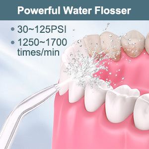 Water Flosser, Water Picks for Teeth Cleaning with 10 Pressures & 8 Tips for Family Use, 600ml Powerful Teeth Cleaner Oral Irrigator for Teeth/Braces Cleaning and Flossing Black