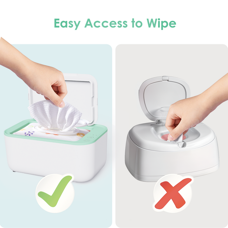 Kisdream Baby Wipe Warmer & Wet Wipes Dispenser - Portable Large Capacity, Evenly Heated for Newborns Nursery - Green