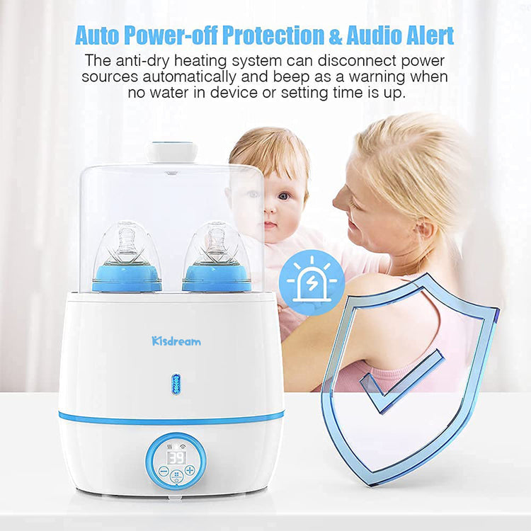 Baby Bottle Warmer - Double Bottle Warmer For Breastmilk & Formula Bottle Food Heater, Fast Milk Warmer With Timer, Accurate Temp Control, Steri-lizing, Auto Shut-off - Bottle Warmers for All Bottles