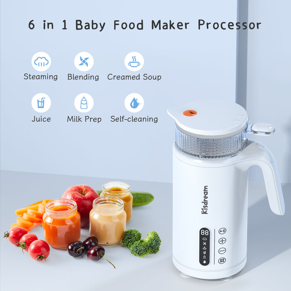 KWASYO Baby Food Maker, 12 in 1 True One-Step Baby Food Processor